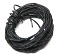 10 Meter Gewachstes Baumwollband, Ø 1 mm, schwarz