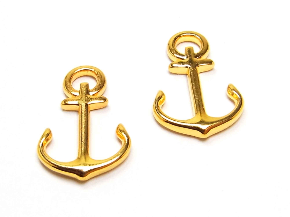 Metallanhänger, Anker, 22 x 15 mm, vergoldet, 1 Stück<br />1,55 €