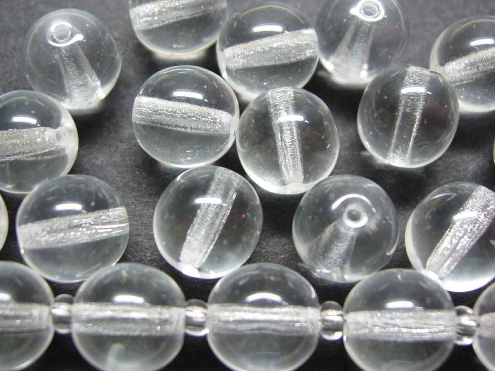 Bild 1 von 20 x Böhmische Glasperlen, Kugel 10 mm, kristall