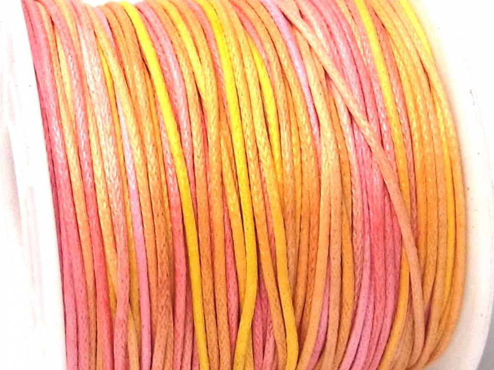 Bild 1 von 5 Meter Baumwollband, Ø 1 mm, multicolor pink