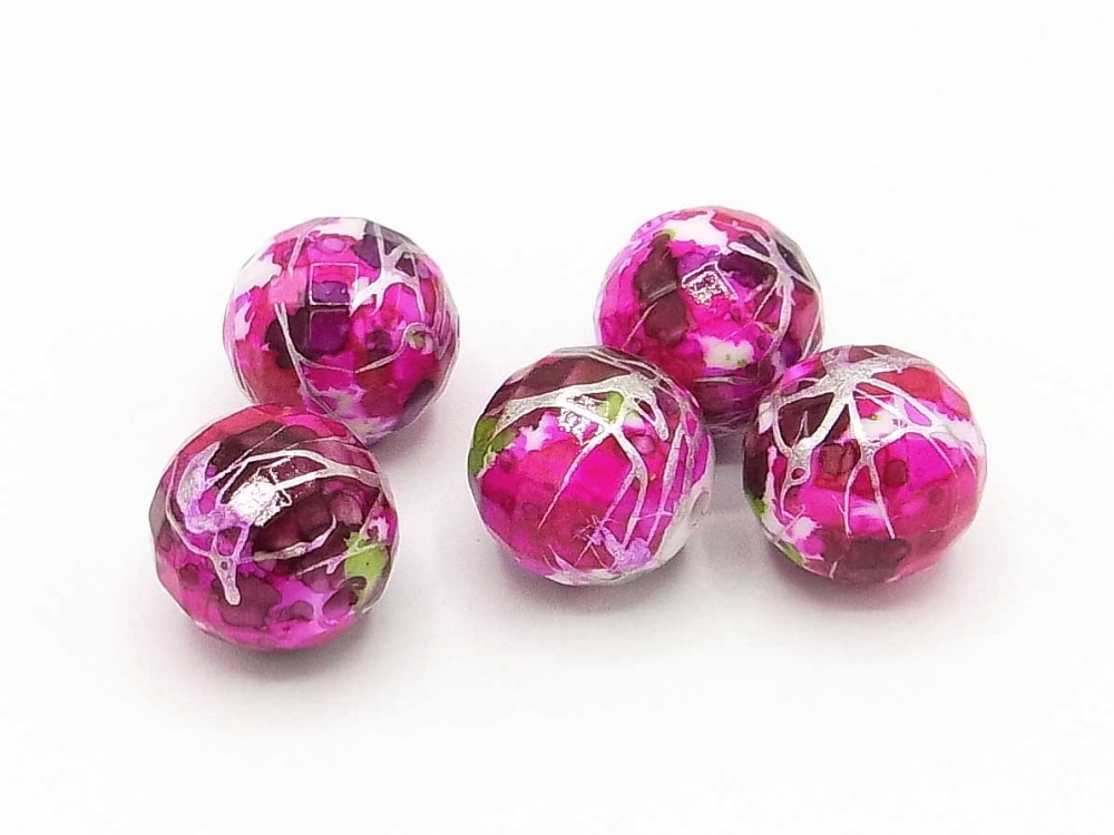 Bild 1 von Wunderschöne Fantasie Perle, 16 mm, facettiert, pink