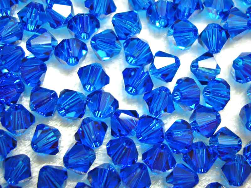 Bild 1 von 20 x Swarovski Elements, bicone, 4 mm, capri blue