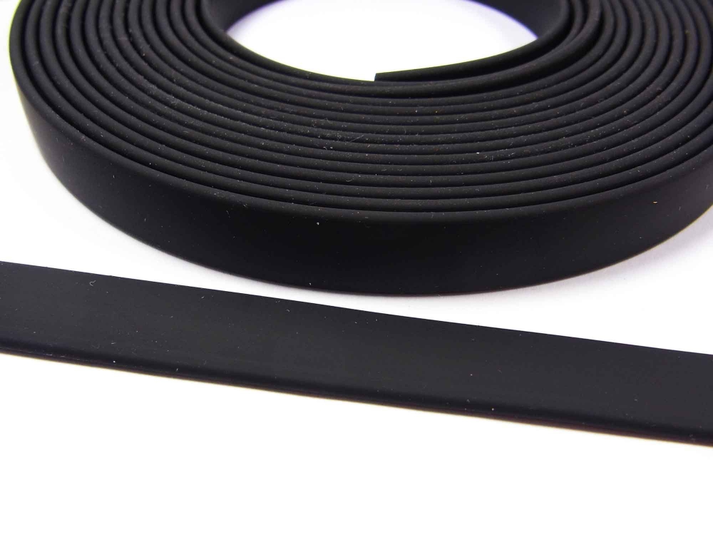 Bild 1 von 1 Meter Flaches PVC-Band, 10 x 2 mm, schwarz