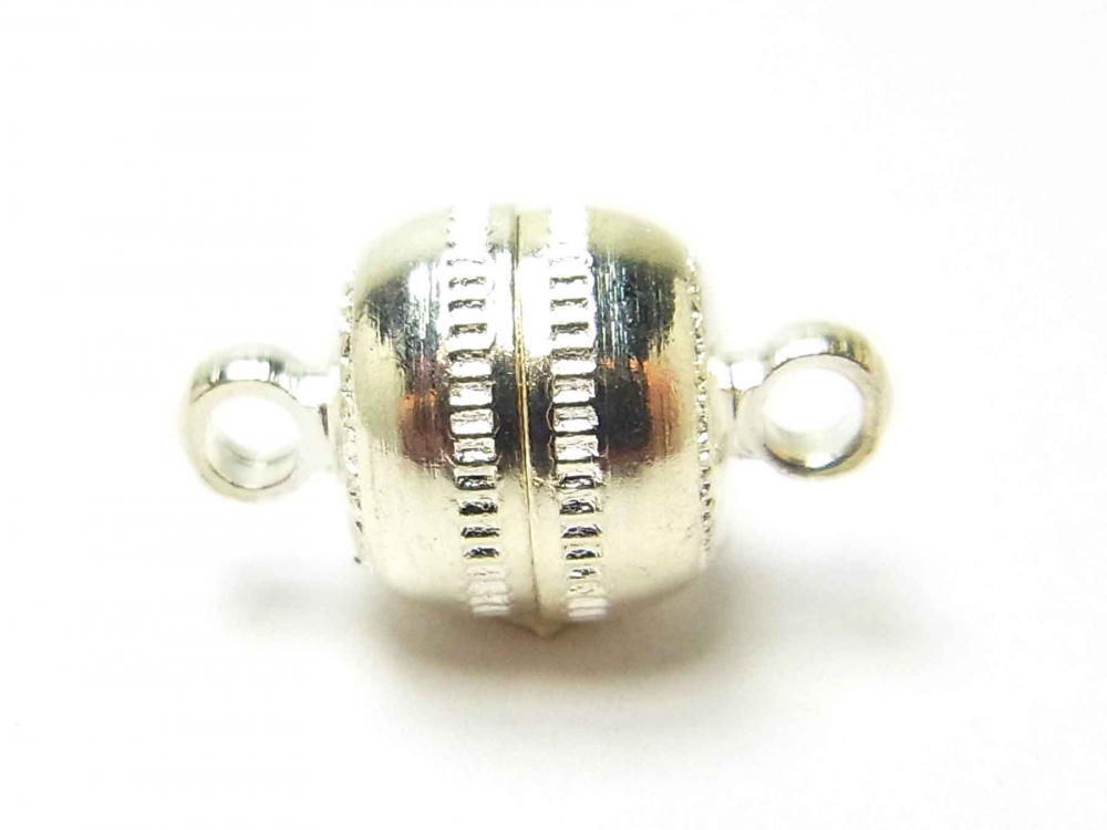 Bild 1 von Magnetverschluss, Kugel, 8 mm, versilbert, 1 Stück