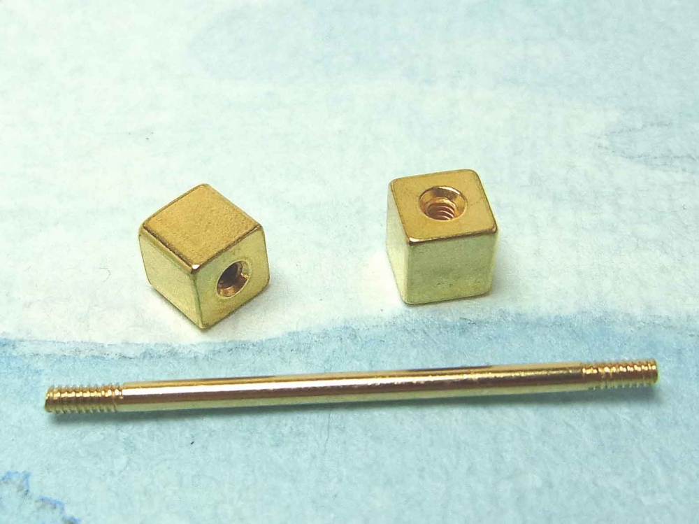 Bild 1 von Wechselstab (30 mm) für Ring + 2 Würfel, vergoldet