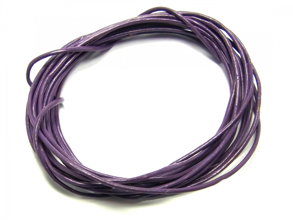 Bild 1 von 1 Meter Lederband, Rundleder, Ø ca. 1 mm, lila