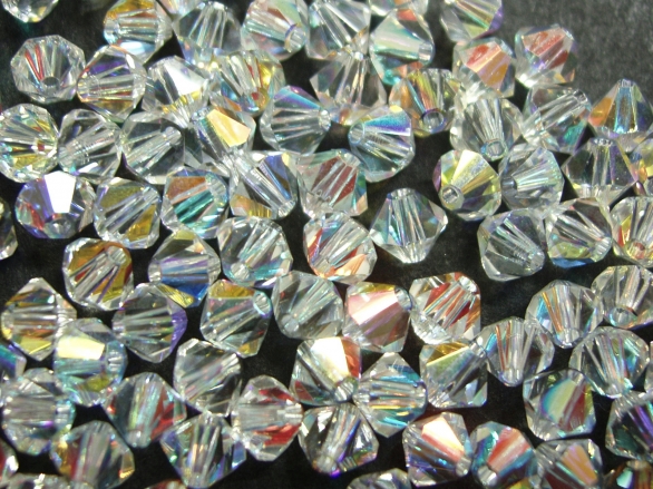 Bild 1 von 20 x Swarovski Elements, bicone, 4 mm, crystal AB