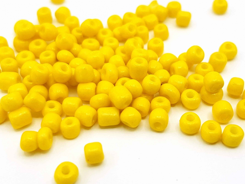 Bild 1 von 20 g  Rocailles,  4 mm, Größe 6/0, Farbe: gelb