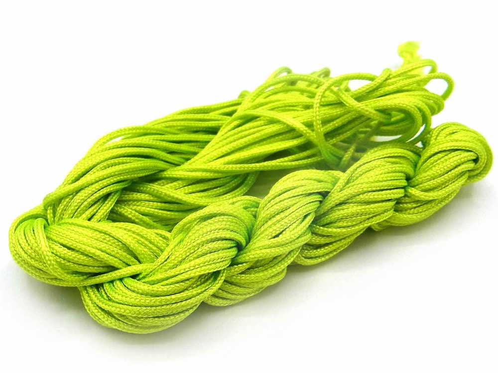 Bild 1 von 10 Meter Makrameeband,  Schmuckband, Ø 2 mm, hellgrün