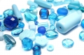 Bild 1 von 100 g Böhmische  Glasperlen, Mix ATLANTIS, blau + aqua
