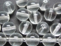 20 x Böhmische Glasperlen, Kugel 10 mm, kristall