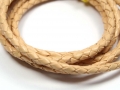 1 Meter Geflochtenes Lederband, 3 mm, natur