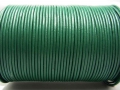 1 Meter  Lederband, Rundleder, ca. 2 mm, dunkelgrün