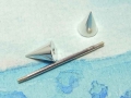 Wechselstab (25 mm) für Ring + 2 Kegel, versilbert