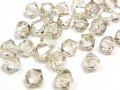 20 x Swarovski Elements, bicone, 4 mm, crystal silver shade