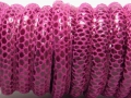 20 cm Nappaleder, 9 mm, Snake Print, fuchsia