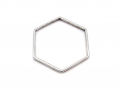 Bild 2 von Metallanhänger, Hexagon, 30 x 26, versilbert