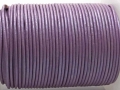 1 Meter Lederband, Rundleder, ca. 2  mm, lavendel
