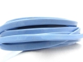 1 m Lederband, 5 mm breit, hellblau (Lackleder)