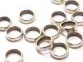 10 x Metallperlen, schmaler Ring, 8 x 2,5 mm, versilbert, 10 Stück