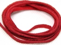 1 Meter Wildleder Band, Top Qualität, 4 mm breit, rot