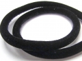 20 cm Samtband, ideal für Armbänder, rund, gesäumt, 6 mm, schwarz