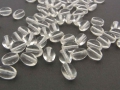 100 x Böhmische Glasperlen, oval, 8 x 6 mm, kristall