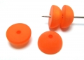 4 Polarisperle, Halbkugel, 12 mm, orange matt