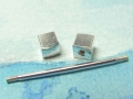Wechselstab (25 mm) für Ring + 2 Würfel, versilbert