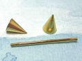 Wechselstab (30 mm)  für Ring + 2 Kegel, vergoldet