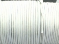 1 Meter Lederband, Rundleder, ca. 2 mm, weiß
