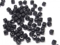 50 x Böhmische Glasperlen, Würfel, 4,5 mm, schwarz