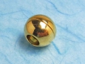 Magnetverschluss für Bänder bis 5 mm, Kugel, 11 mm, goldfarben, 1 Stück