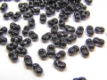 660 x Böhmische Rocailles, kleine Farfalle Perlen, 4 x 2 mm, schwarz, 20 g