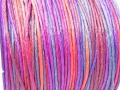 5 Meter Baumwollband, gewachst, Ø 1 mm, multicolor purple