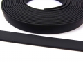 1 Meter Flaches PVC-Band, 10 x 2 mm, schwarz