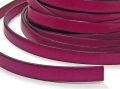 20 cm Lederband, 10 mm breit, barberry, mit schwarzem Rand