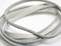 1 Meter Wildleder Band, Top Qualität, 4 x 2 mm, weiß