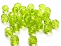 25 x Böhmische Glasperlen, Glasschliffperlen, 8 mm, peridot