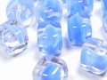 Bild 2 von 25 x Böhmische Glasperlen, Würfel, 8 x 8 mm, kristall-blau