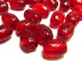 Bild 2 von 50 x Böhmische Glasperlen, oval, 9 x 7 mm, rot