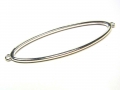 Schöne Metallperle, Metallanhänger, großes Oval, 70 mm, versilbert, 1 Stück