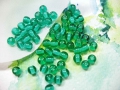 100 x Böhmische Glasperlen, Kugel, 4 mm, emerald 