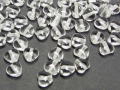 100 x Böhmische Glasperlen, Herzen, 6 mm, kristall