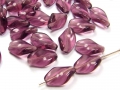 40 x Böhmische Glasperlen, Raute gedreht, 13 mm, amethyst