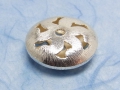 Kupferperle, Button, mit Durchbruchmuster, 20 mm, 1 Stück