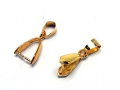 2 x Collier-Schlaufe für Anhänger 15 mm, goldfarben