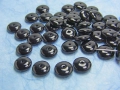 30 x Böhmische Glasperlen, Linsen, 10 mm, schwarz