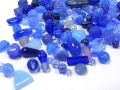 Bild 2 von 100 g Böhmische Glasperlen,  Mix BLUE PHANTASY, blau-Töne
