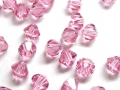 20 x Swarovski Elements, bicone, 4 mm, light rose